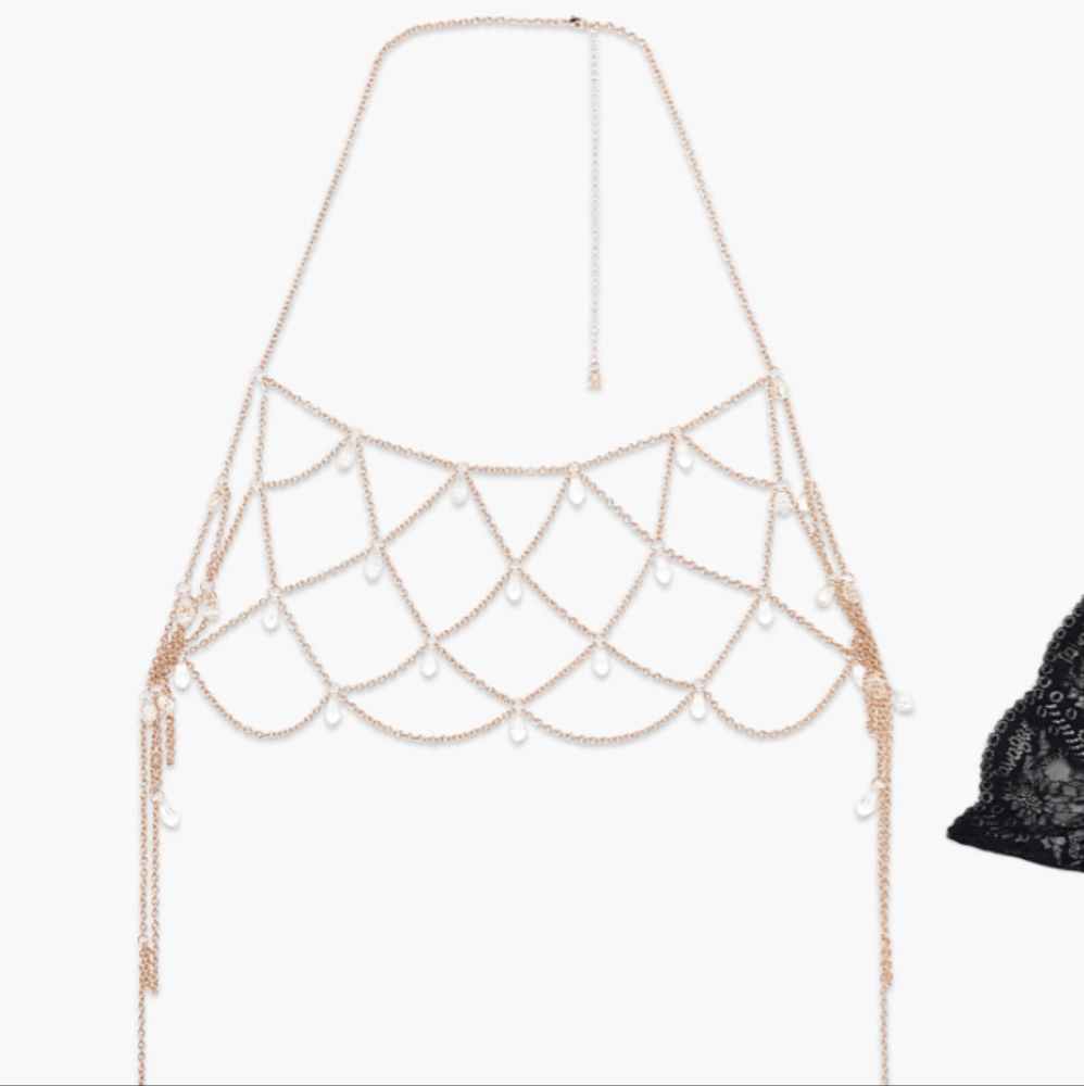 NWT Savage X Fenty Crystal crush chain bralette